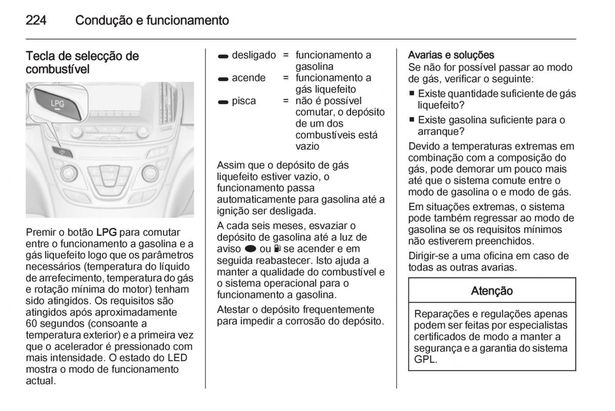 Opel Insignia manual del propietario / page 226