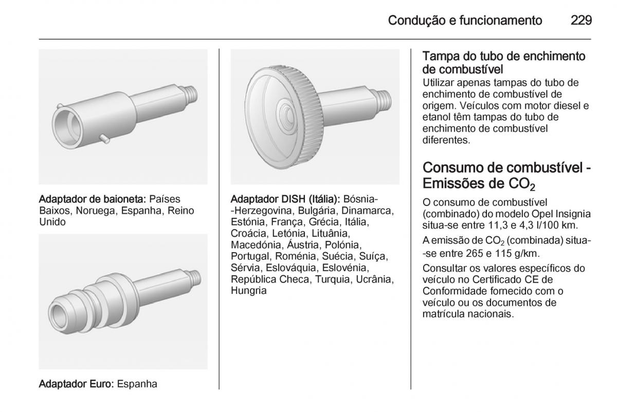 Opel Insignia manual del propietario / page 231