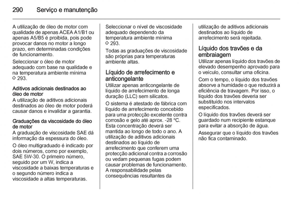 Opel Insignia manual del propietario / page 292