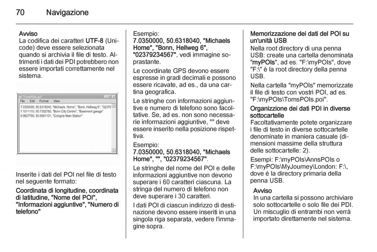 Opel Insignia manuale del proprietario / page 70