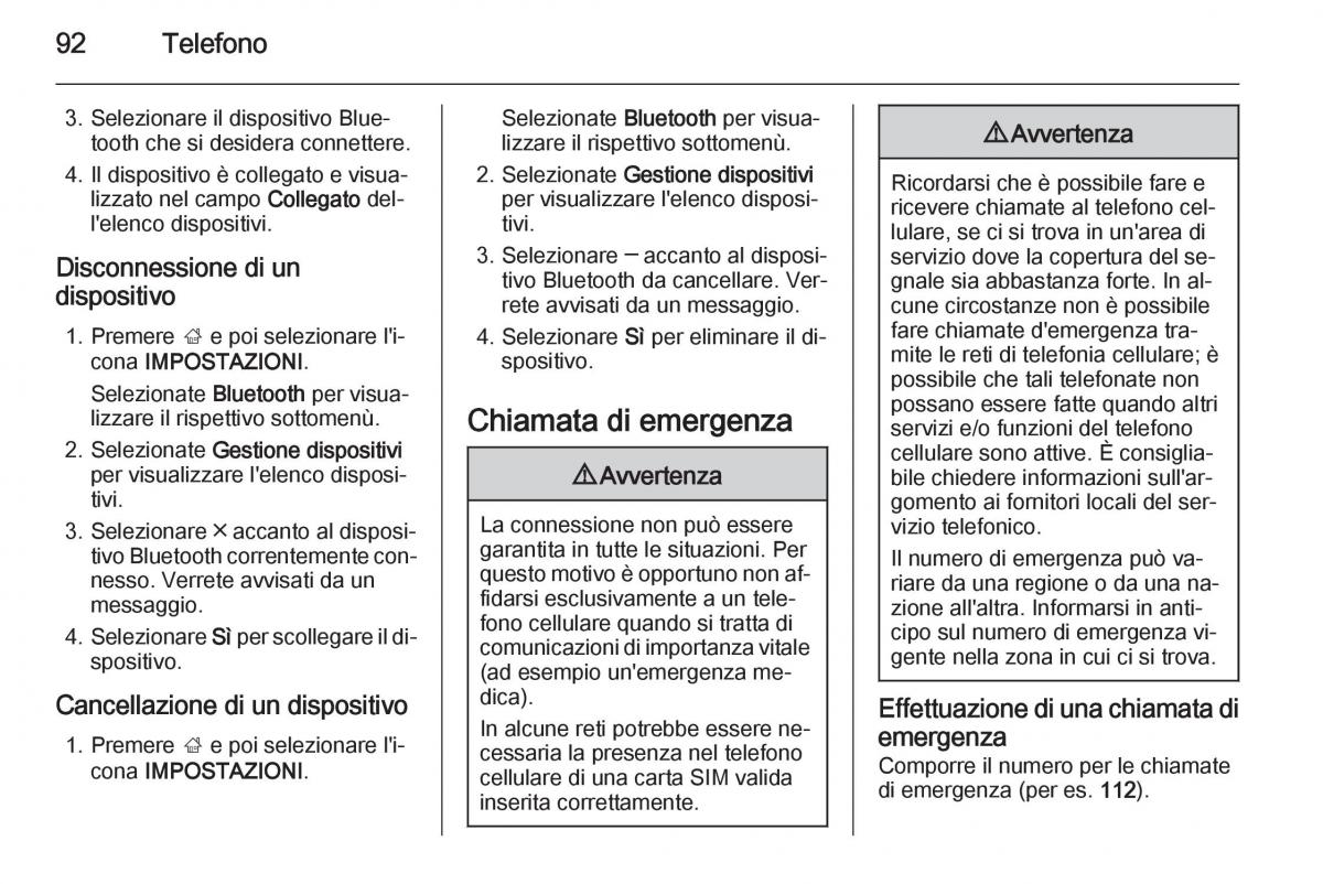 Opel Insignia manuale del proprietario / page 92