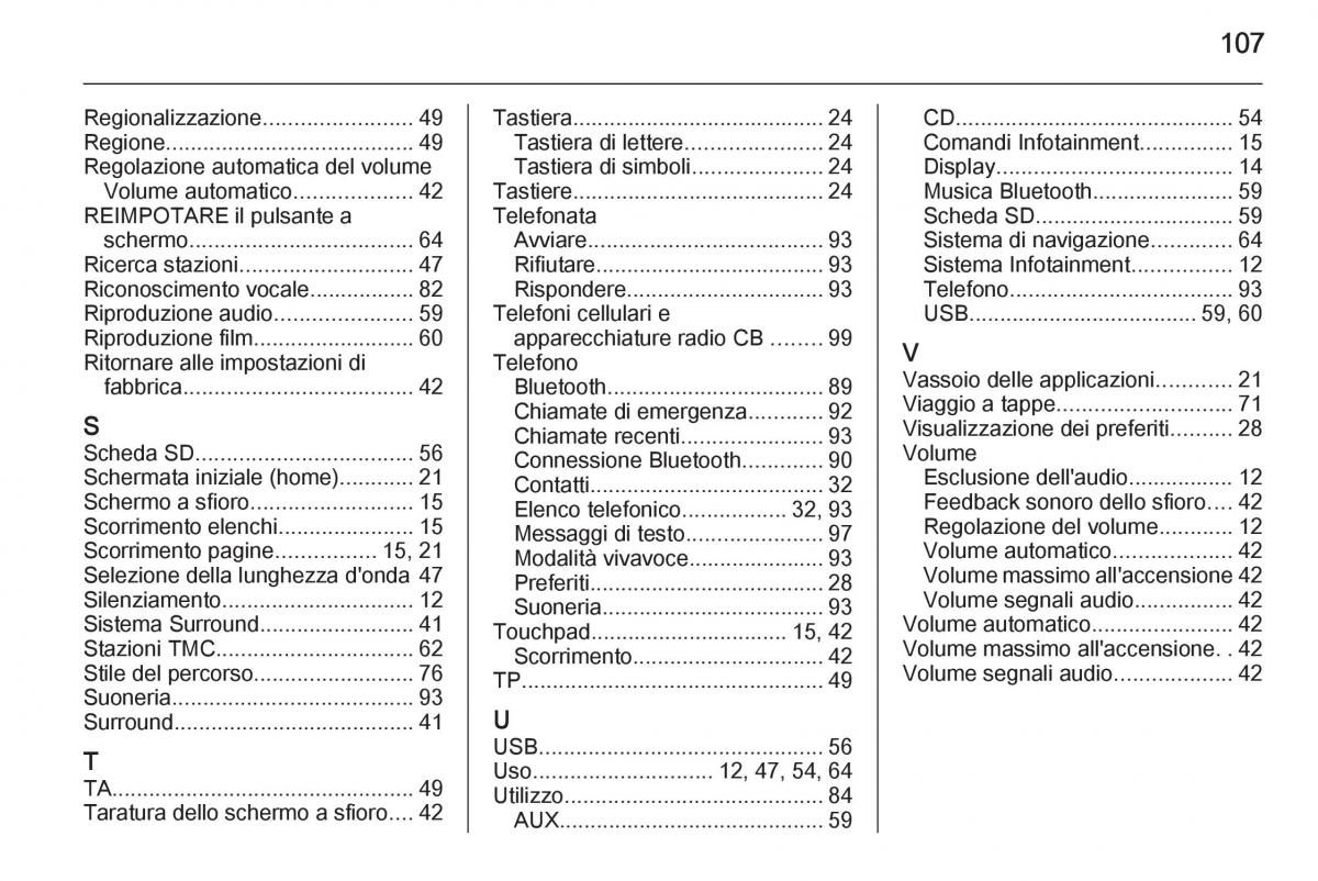 Opel Insignia manuale del proprietario / page 107