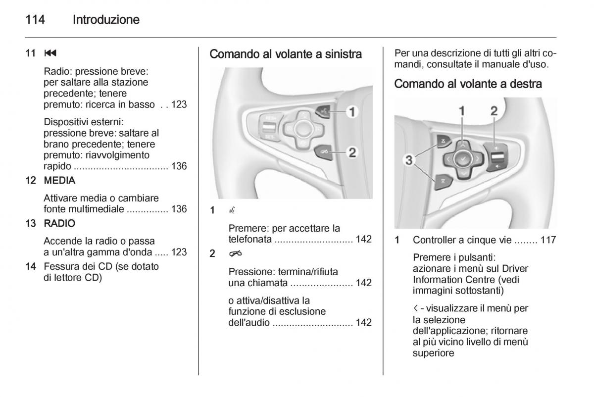 Opel Insignia manuale del proprietario / page 114