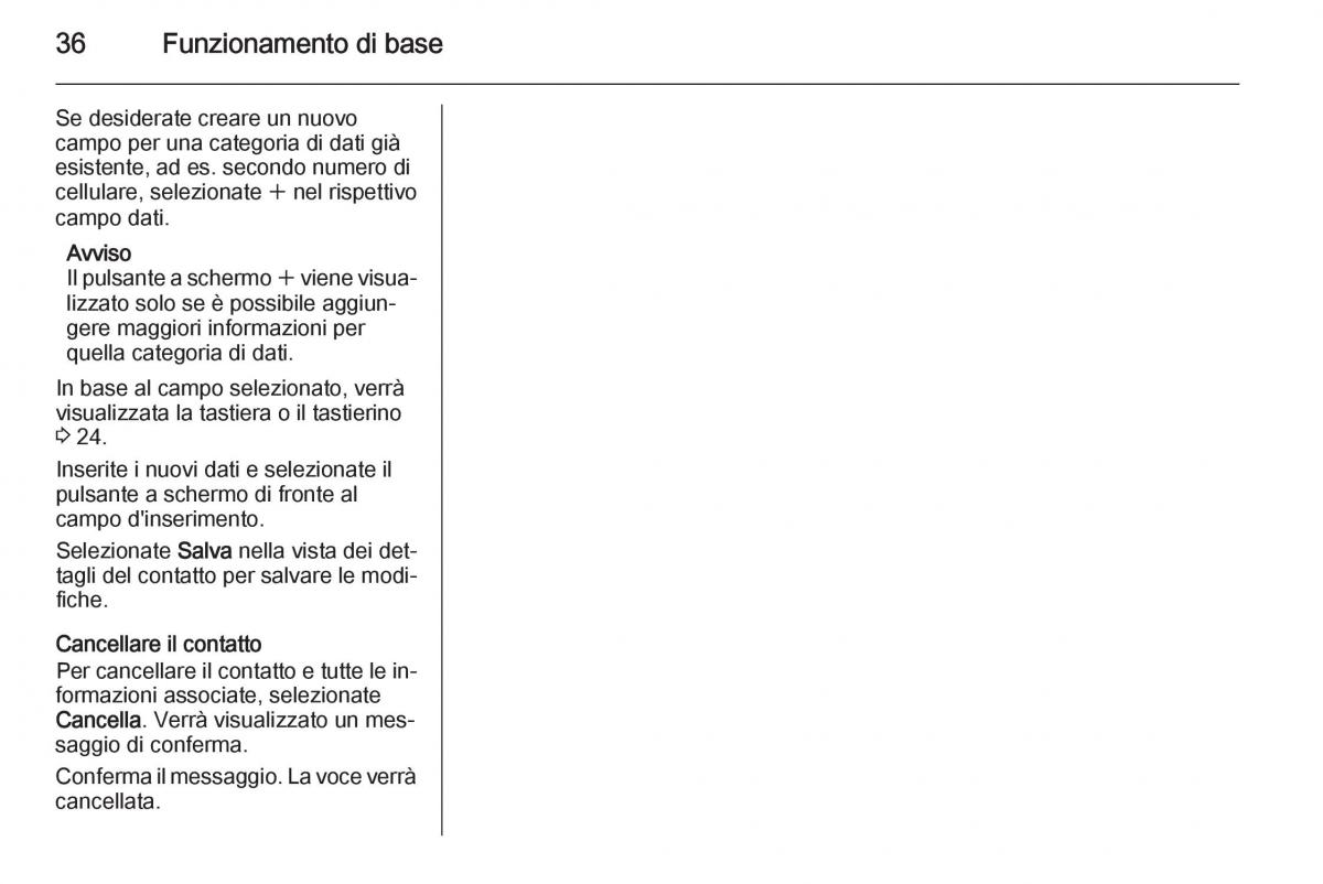 Opel Insignia manuale del proprietario / page 36