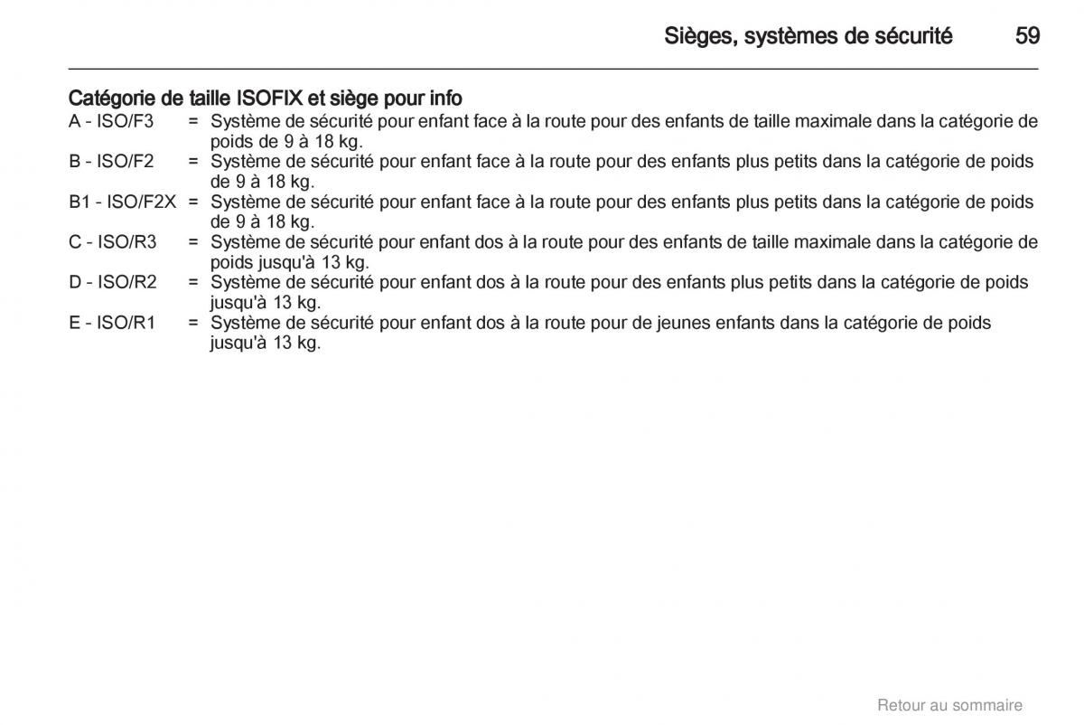 Opel Insignia manuel du proprietaire / page 59