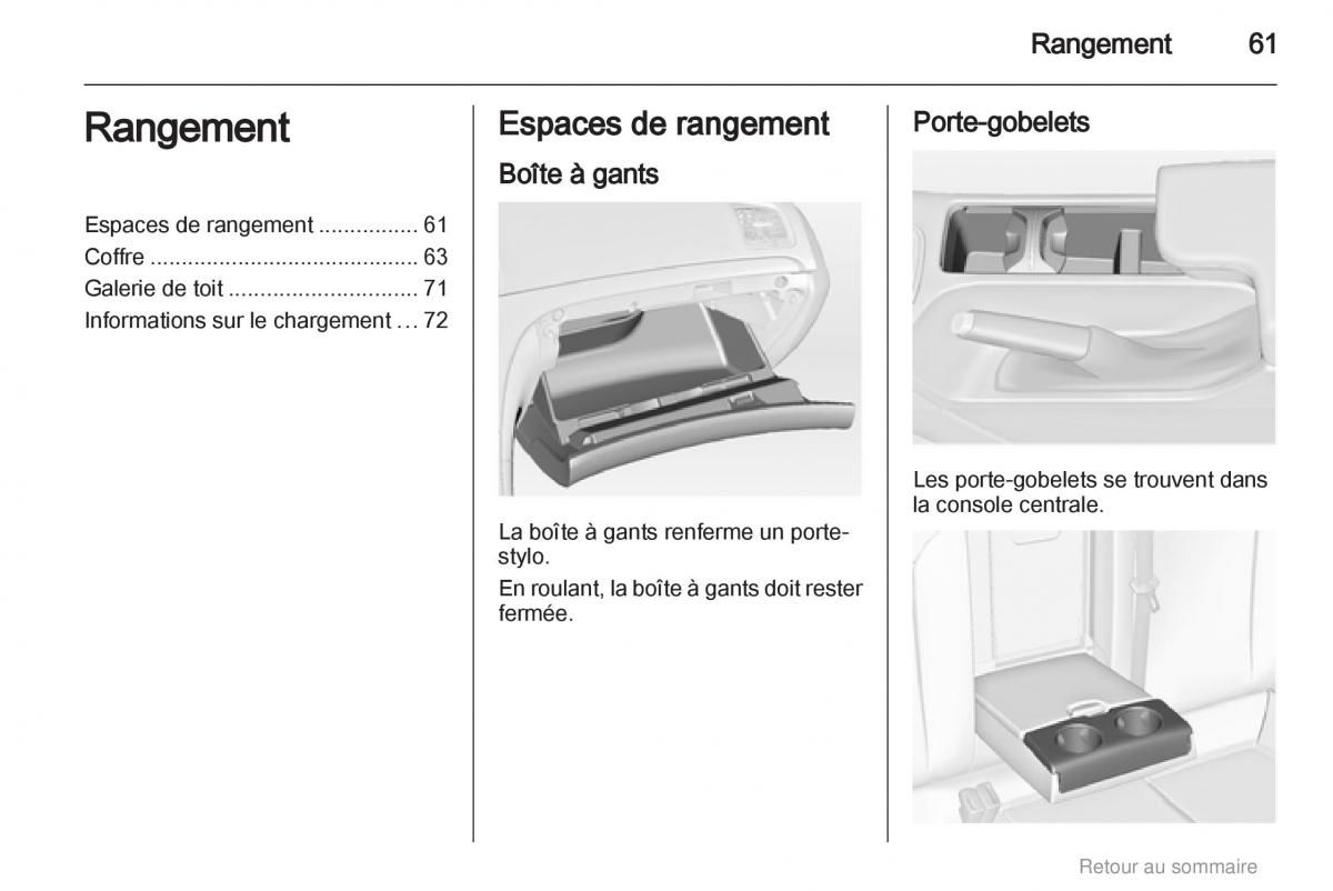 Opel Insignia manuel du proprietaire / page 61