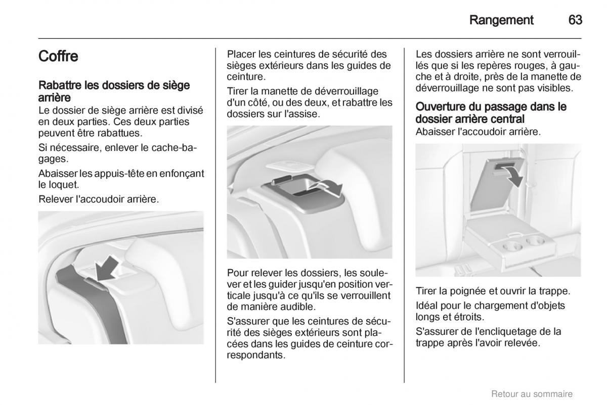 Opel Insignia manuel du proprietaire / page 63