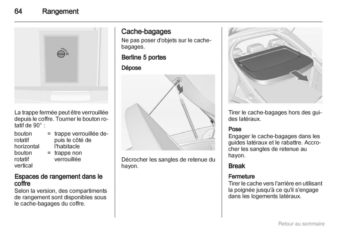 Opel Insignia manuel du proprietaire / page 64