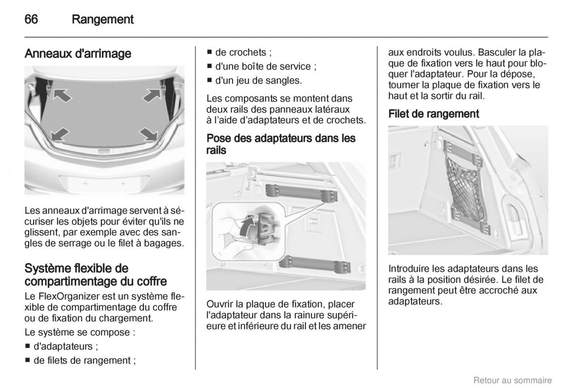 Opel Insignia manuel du proprietaire / page 66