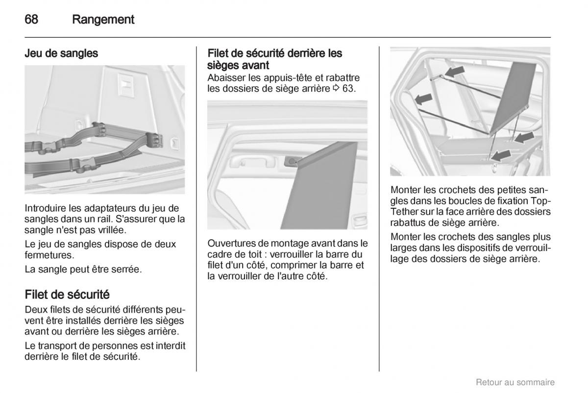 Opel Insignia manuel du proprietaire / page 68