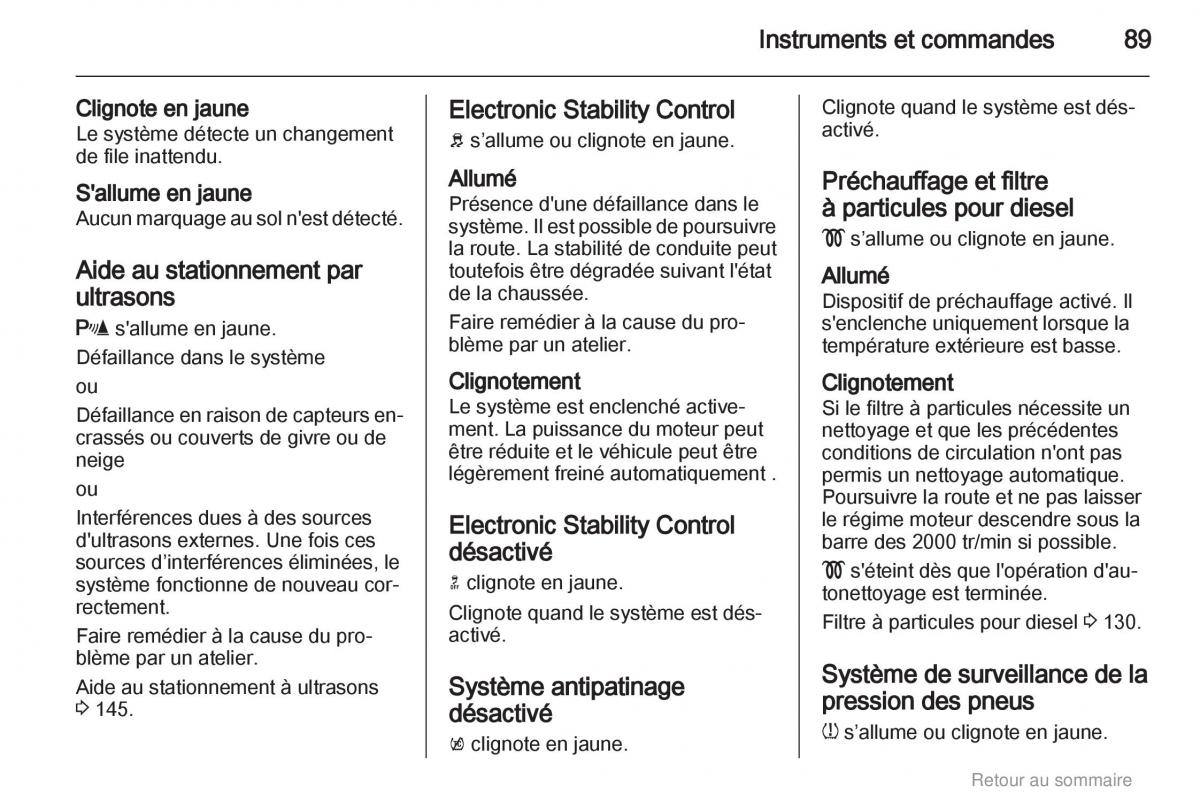 Opel Insignia manuel du proprietaire / page 89