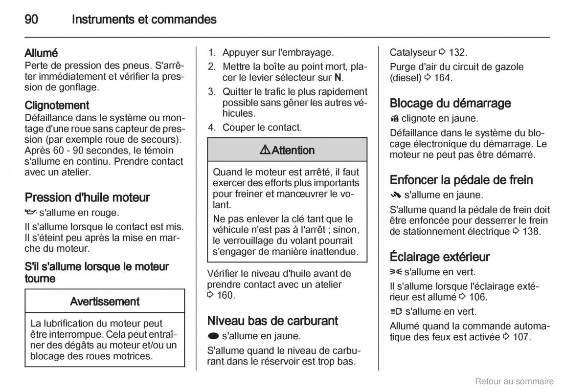 Opel Insignia manuel du proprietaire / page 90