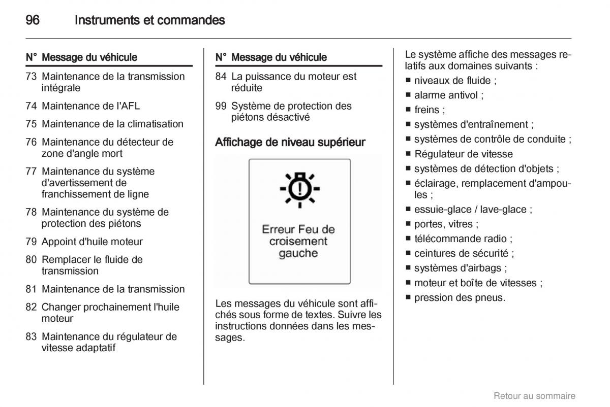 Opel Insignia manuel du proprietaire / page 96