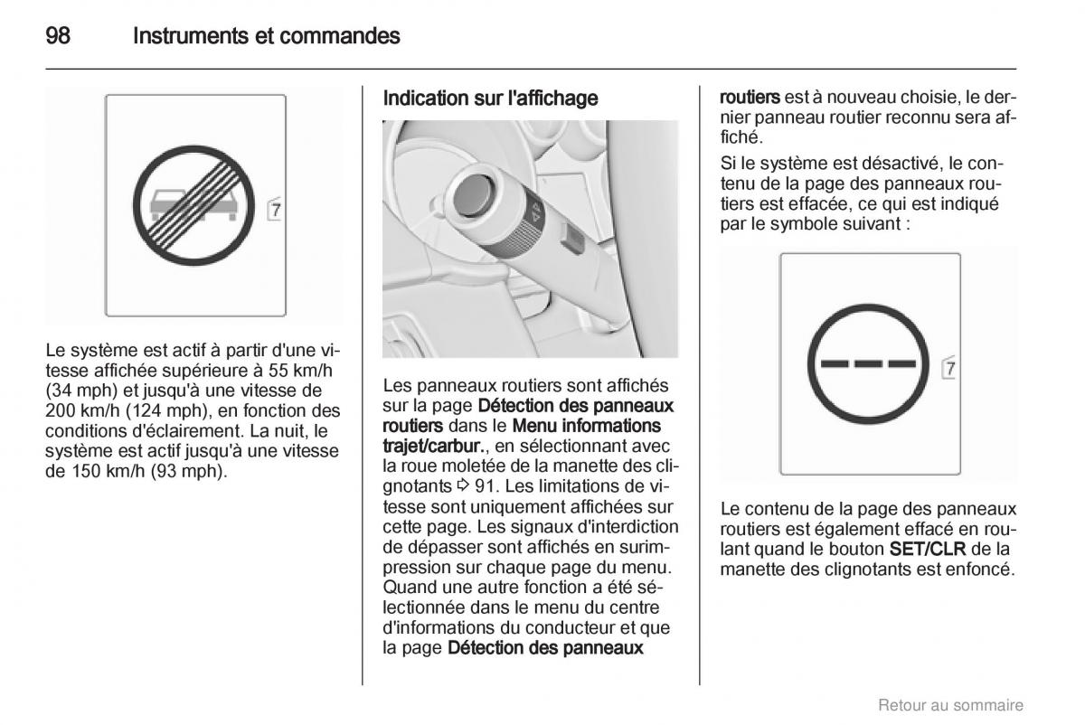 Opel Insignia manuel du proprietaire / page 98