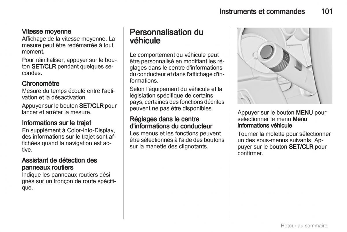 Opel Insignia manuel du proprietaire / page 101