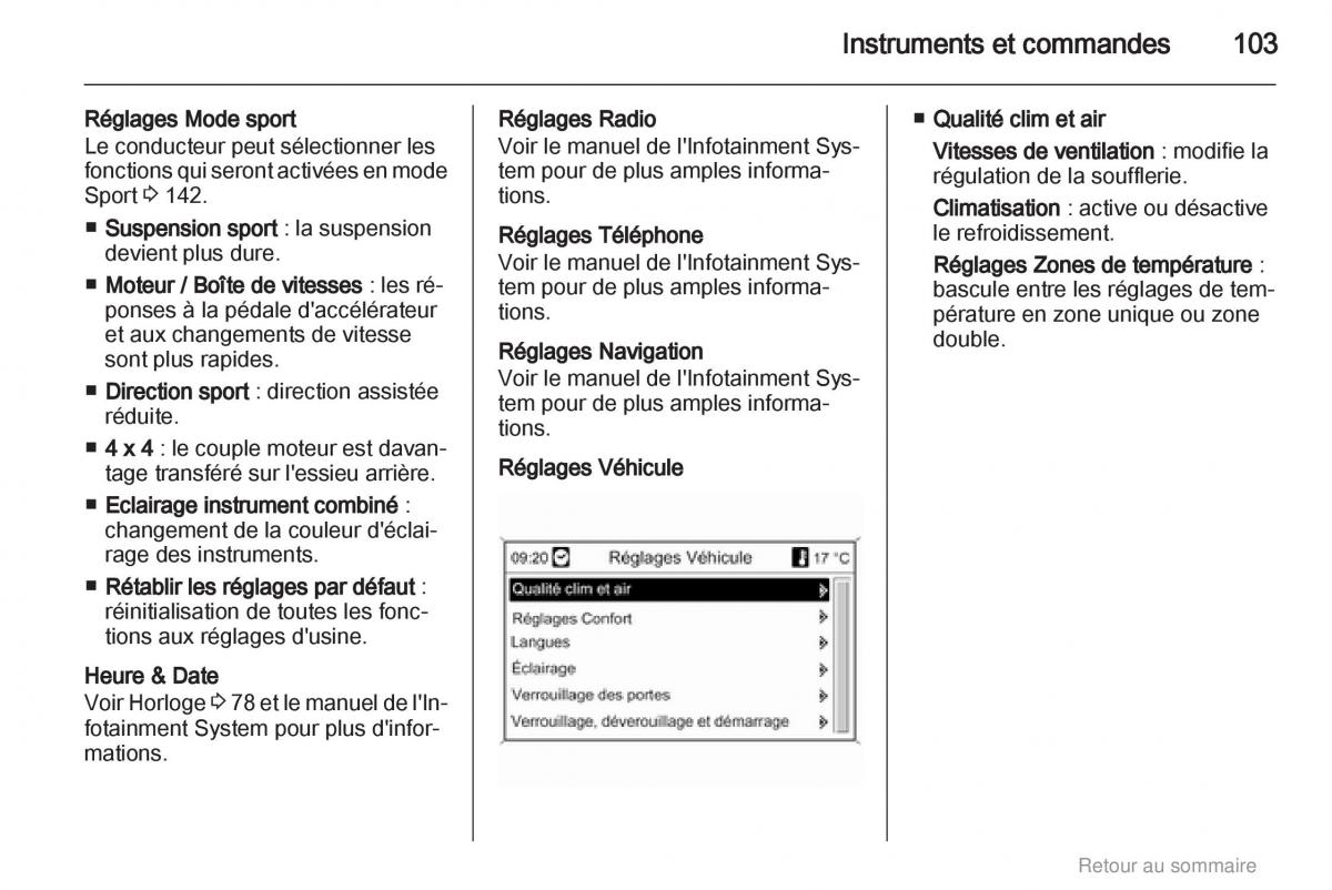 Opel Insignia manuel du proprietaire / page 103