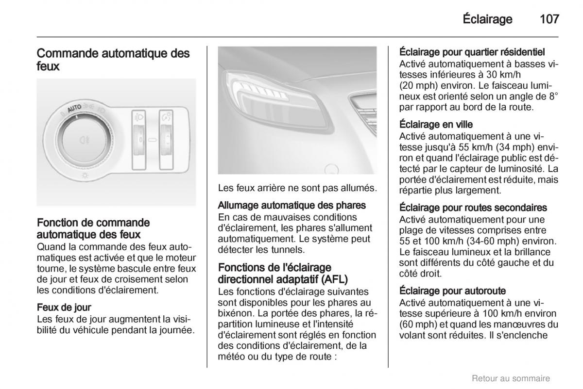 Opel Insignia manuel du proprietaire / page 107