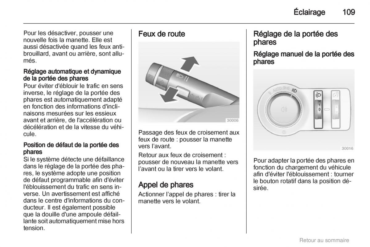 Opel Insignia manuel du proprietaire / page 109