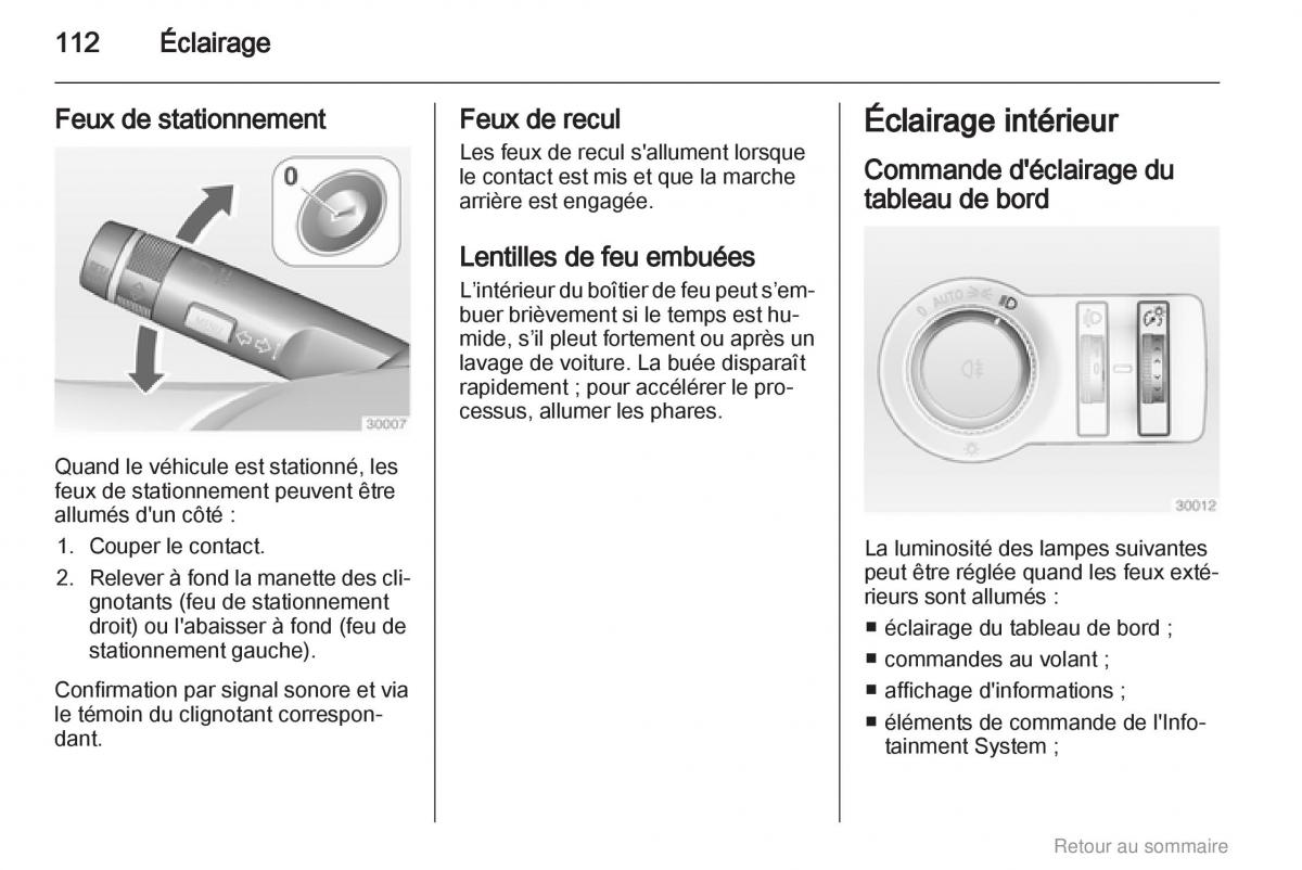 Opel Insignia manuel du proprietaire / page 112