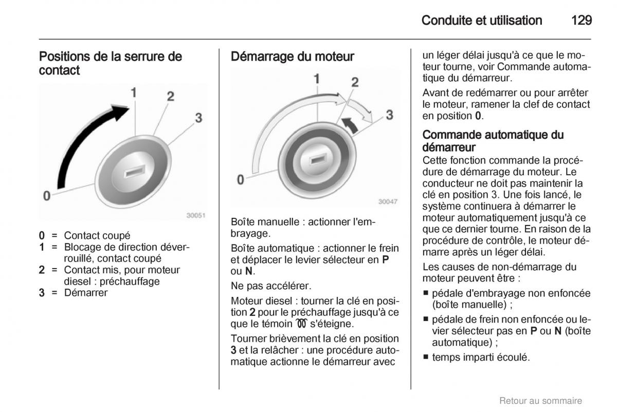 Opel Insignia manuel du proprietaire / page 129