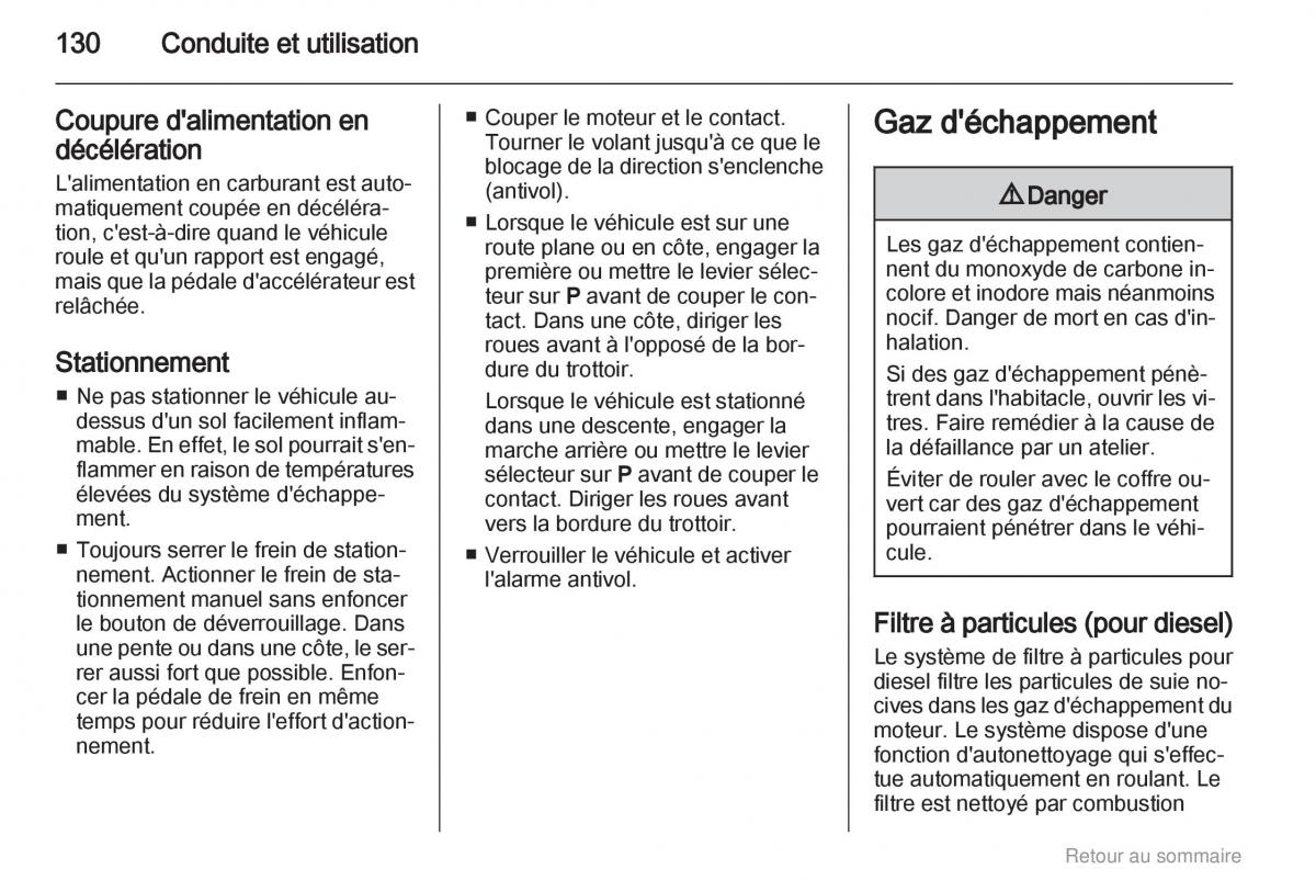 Opel Insignia manuel du proprietaire / page 130