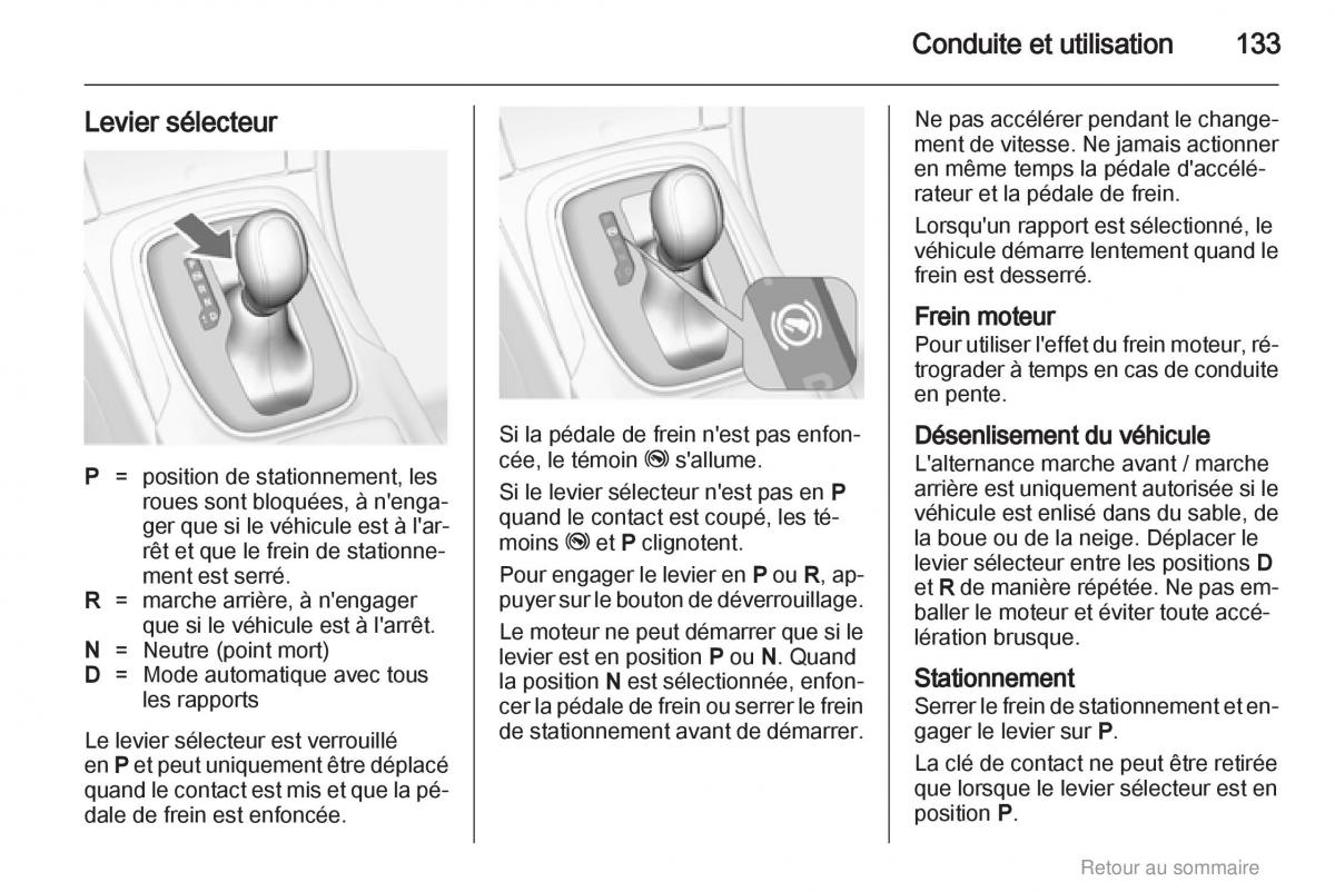 Opel Insignia manuel du proprietaire / page 133