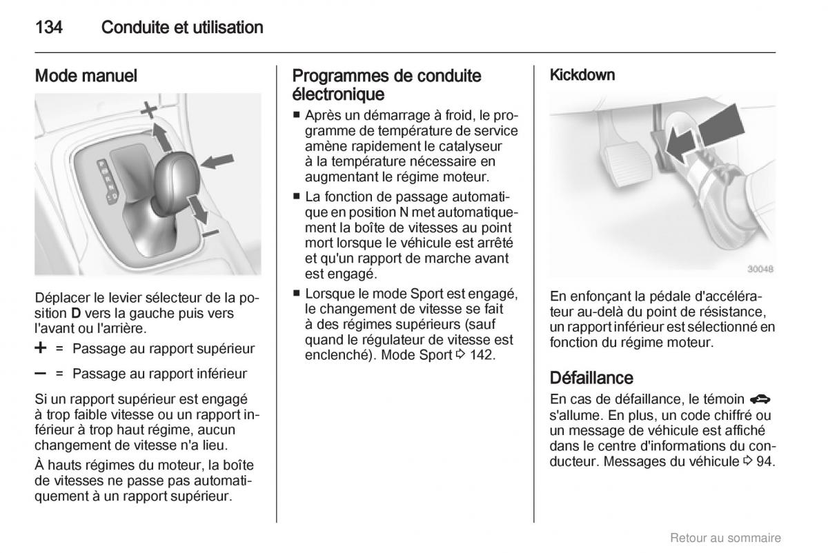 Opel Insignia manuel du proprietaire / page 134