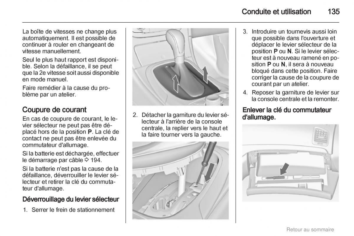 Opel Insignia manuel du proprietaire / page 135