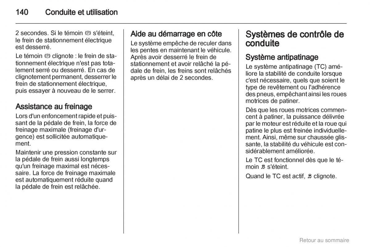 Opel Insignia manuel du proprietaire / page 140