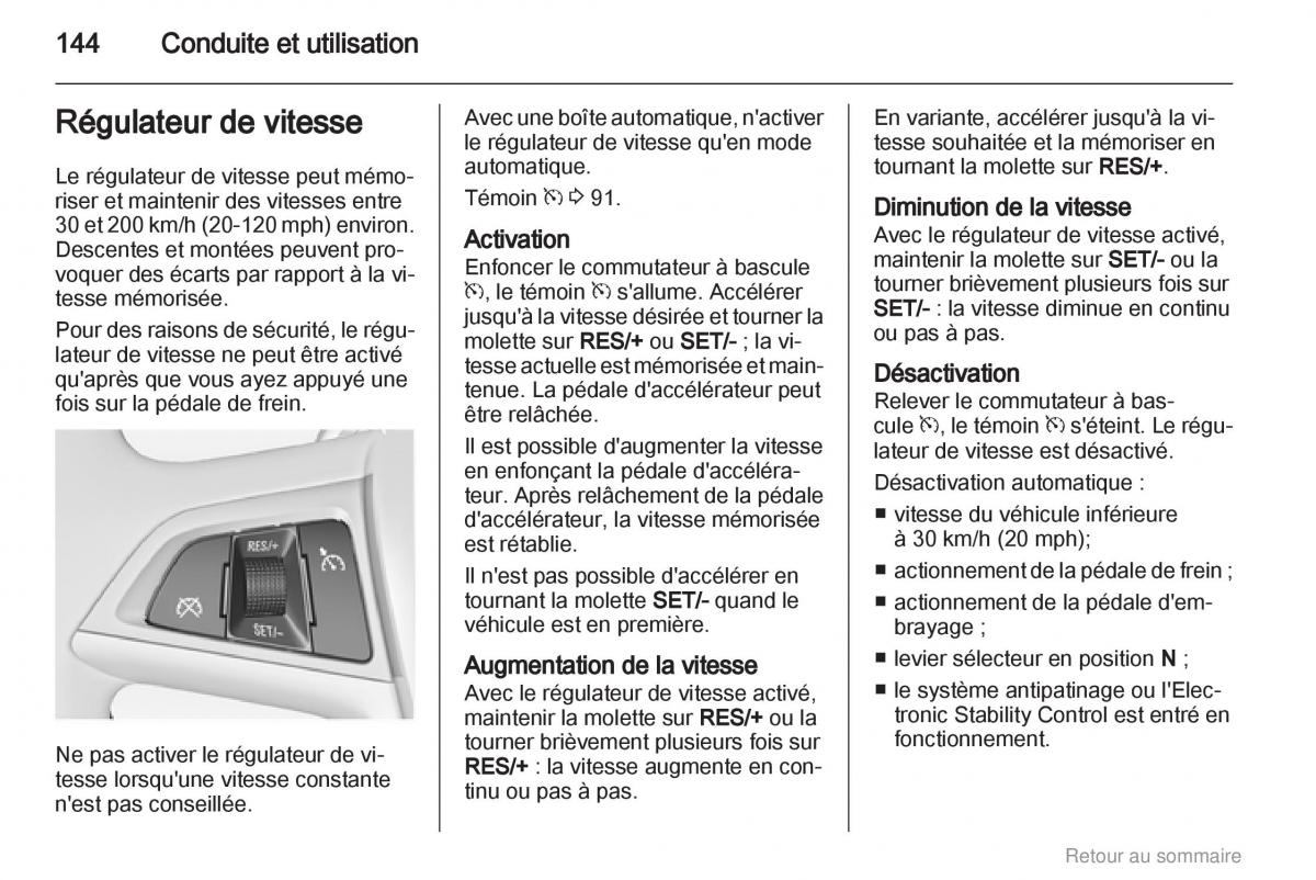 Opel Insignia manuel du proprietaire / page 144