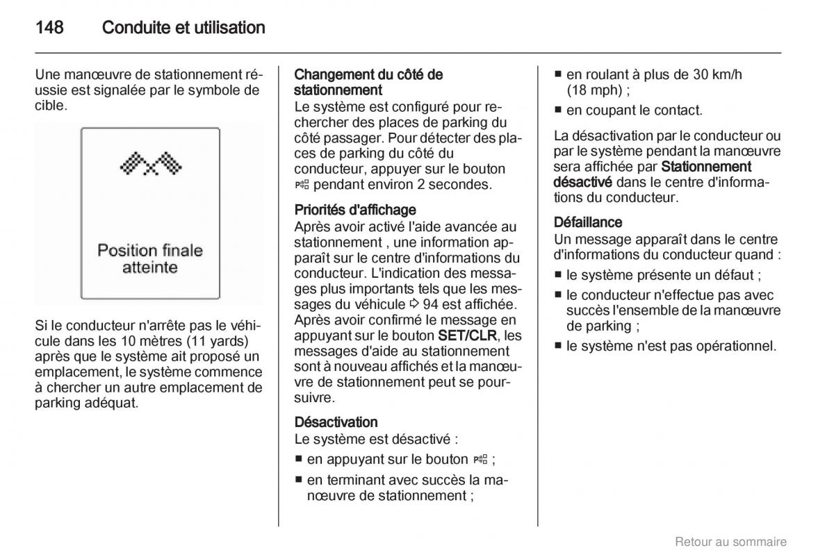 Opel Insignia manuel du proprietaire / page 148