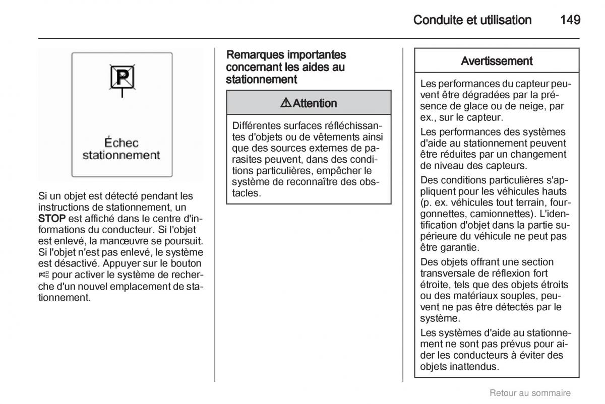 Opel Insignia manuel du proprietaire / page 149