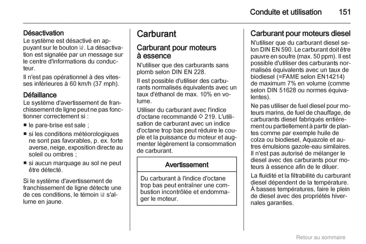 Opel Insignia manuel du proprietaire / page 151