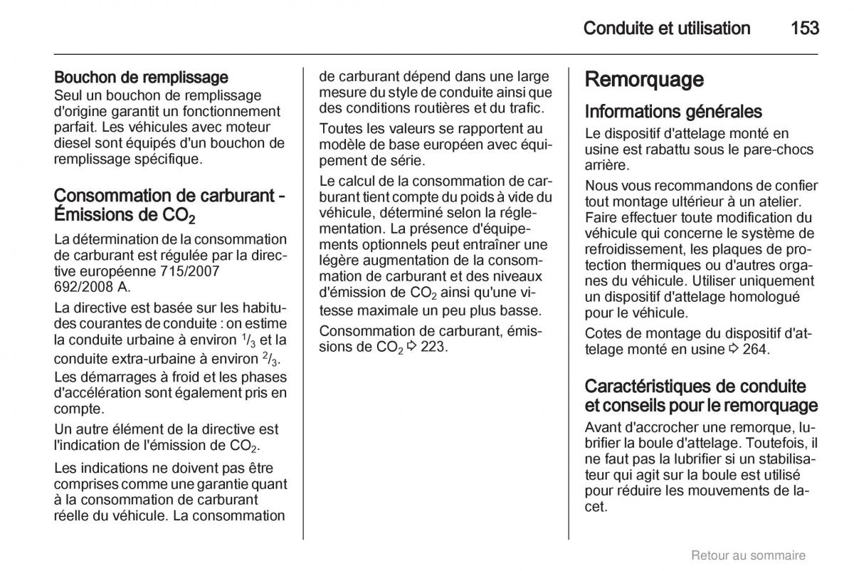 Opel Insignia manuel du proprietaire / page 153