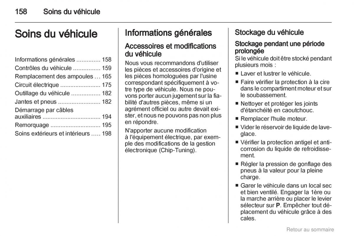 Opel Insignia manuel du proprietaire / page 158