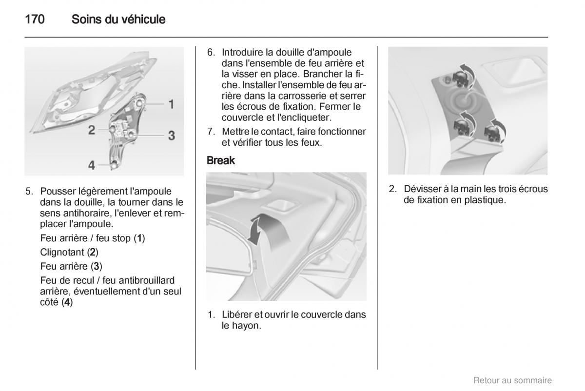 Opel Insignia manuel du proprietaire / page 170