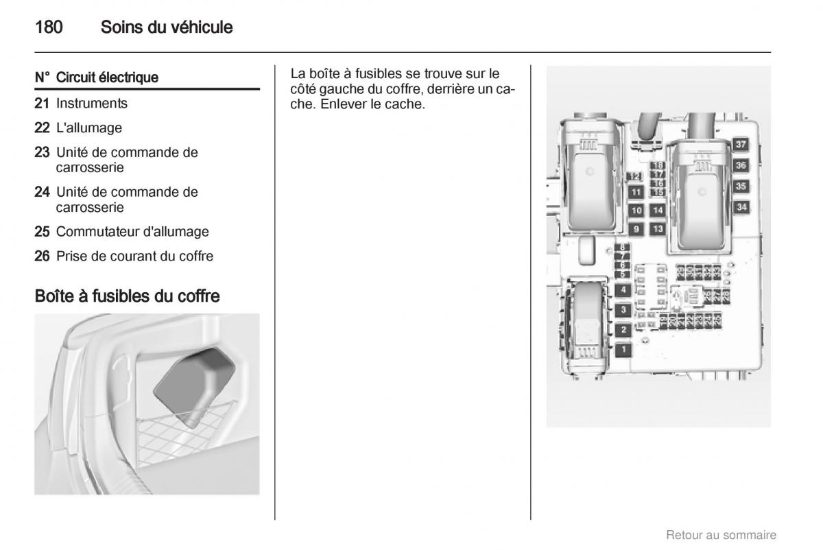 Opel Insignia manuel du proprietaire / page 180