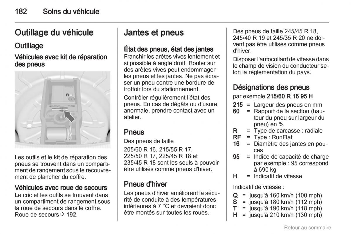 Opel Insignia manuel du proprietaire / page 182