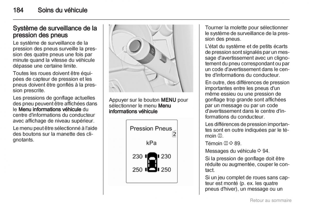 Opel Insignia manuel du proprietaire / page 184