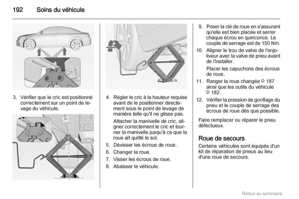 Opel Insignia manuel du proprietaire / page 192