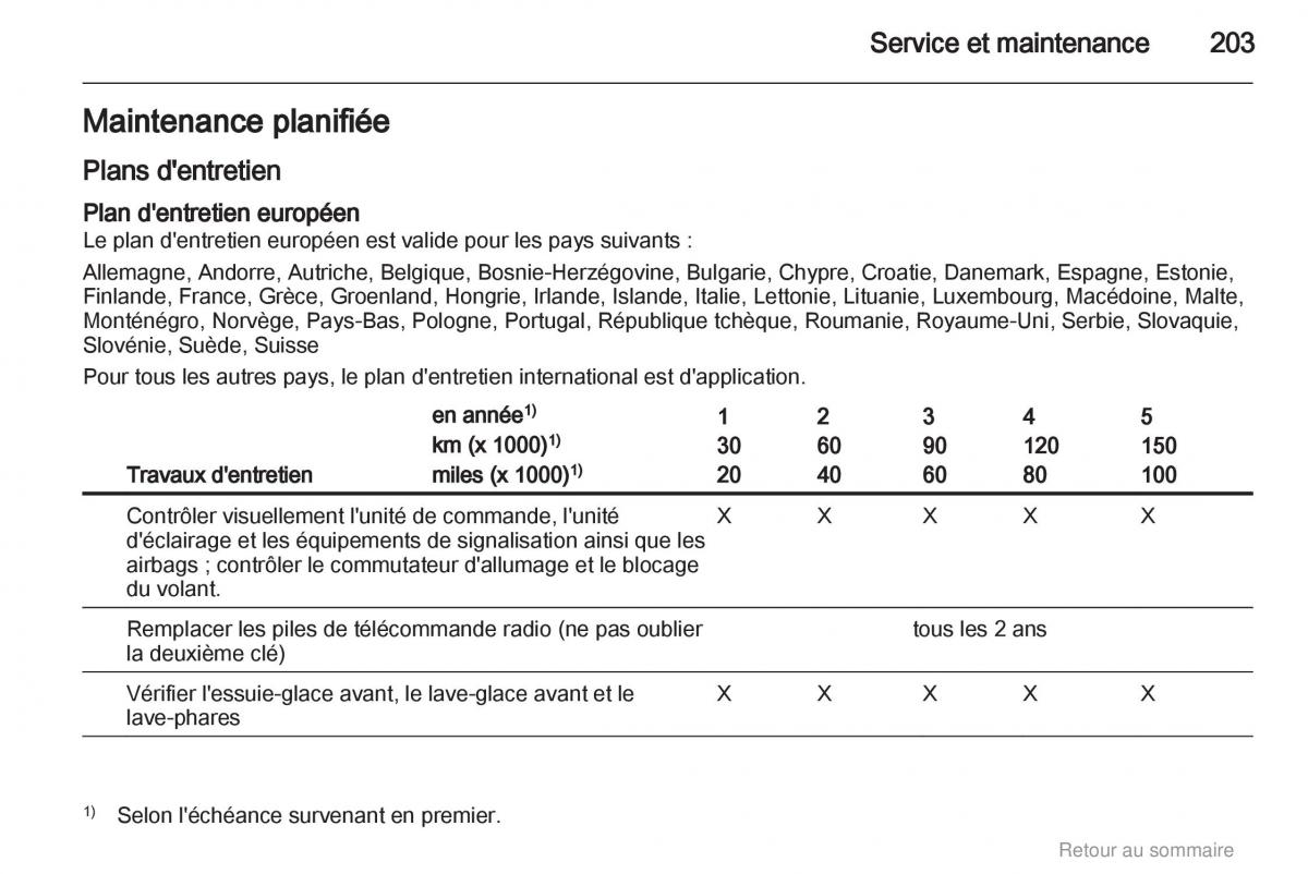 Opel Insignia manuel du proprietaire / page 203