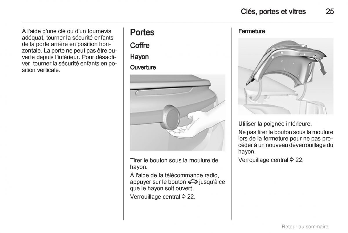 Opel Insignia manuel du proprietaire / page 25