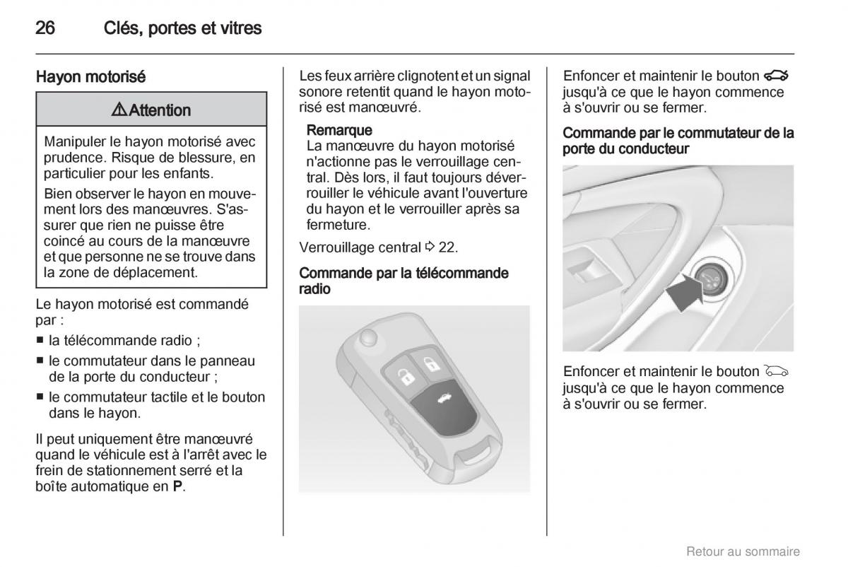 Opel Insignia manuel du proprietaire / page 26