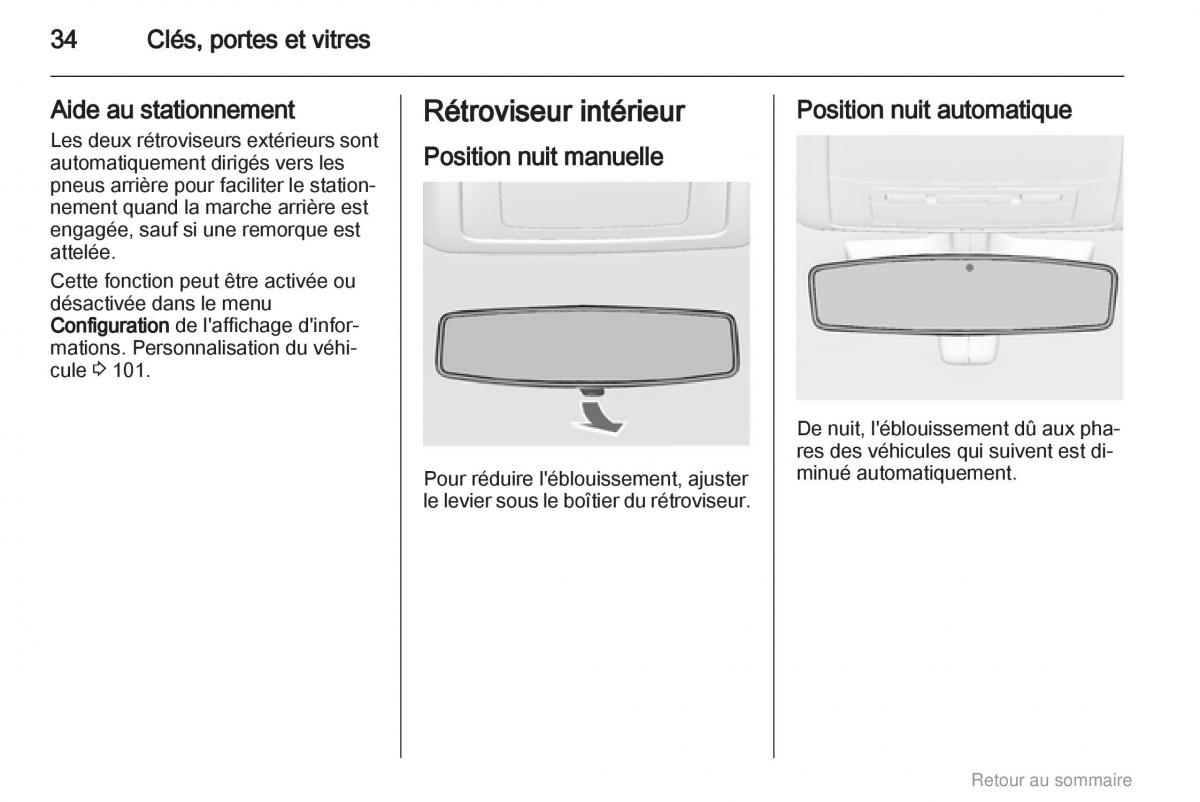 Opel Insignia manuel du proprietaire / page 34