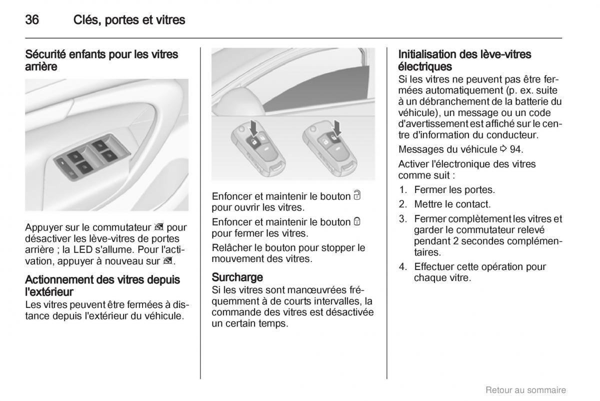 Opel Insignia manuel du proprietaire / page 36