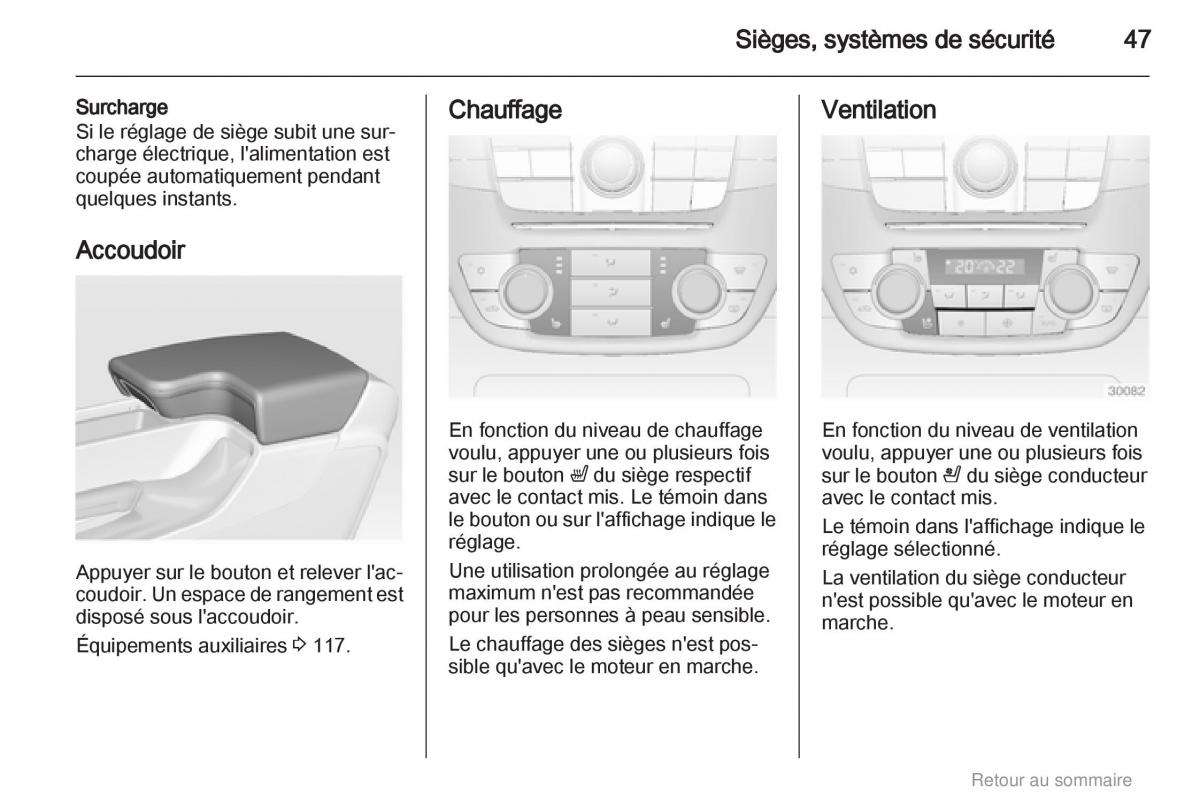 Opel Insignia manuel du proprietaire / page 47