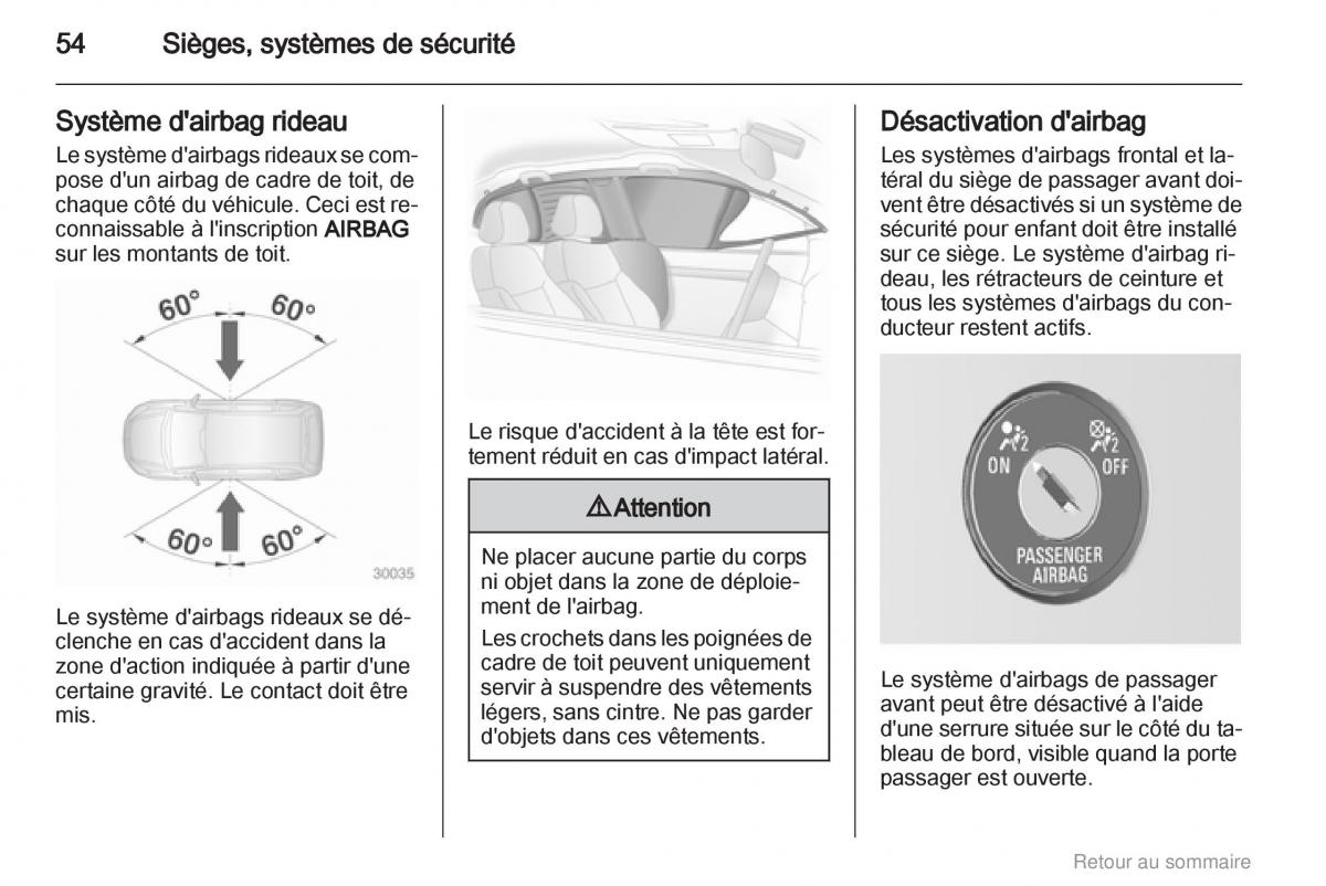 Opel Insignia manuel du proprietaire / page 54