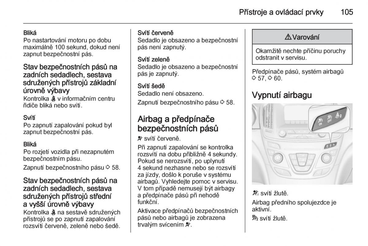 Opel Insignia navod k obsludze / page 107