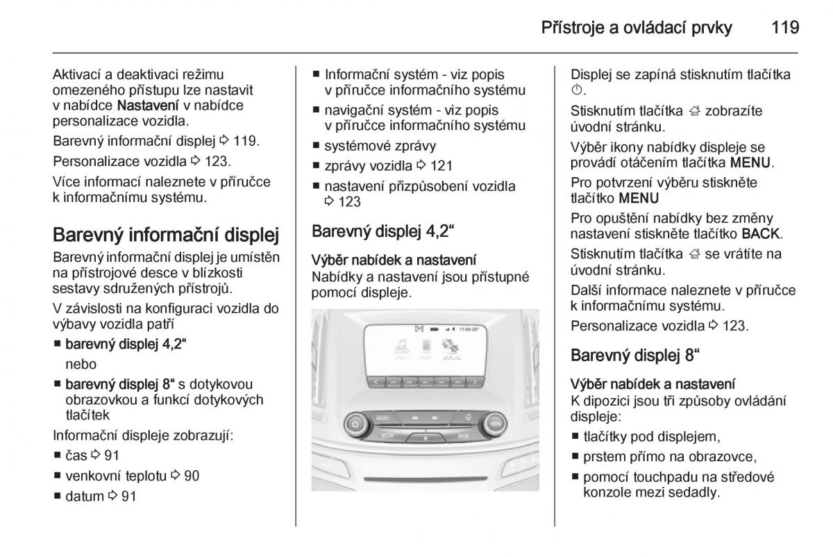 Opel Insignia navod k obsludze / page 121