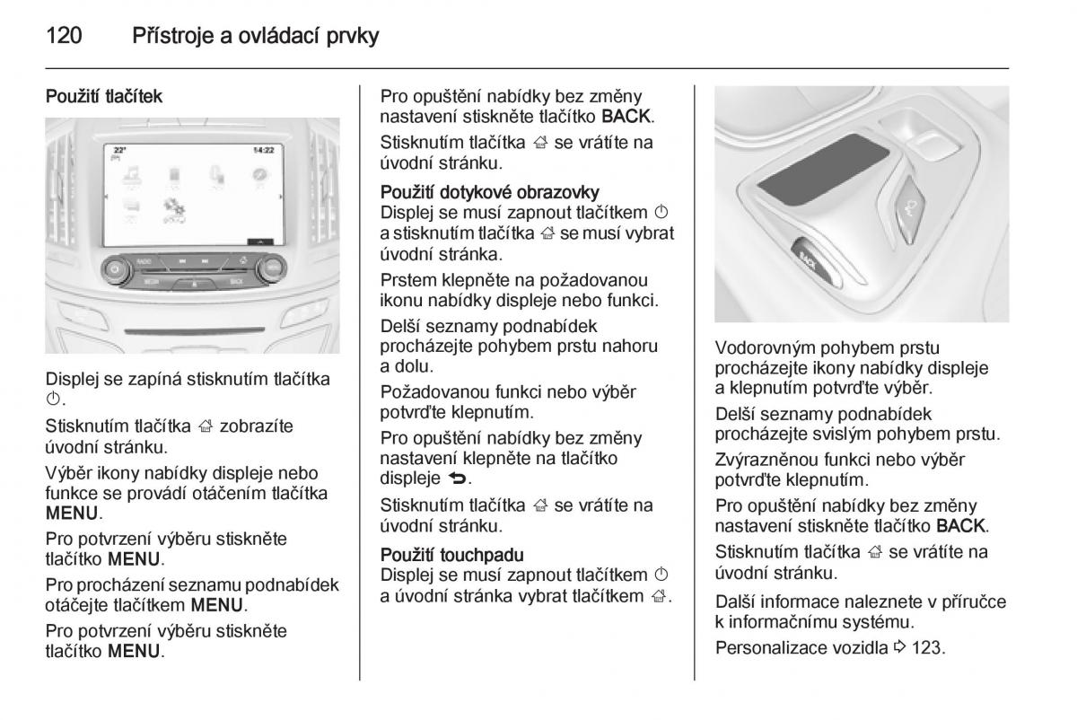 Opel Insignia navod k obsludze / page 122